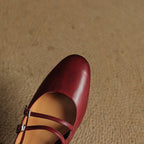 Norvie Leather Slingback Mary Jane Flats
