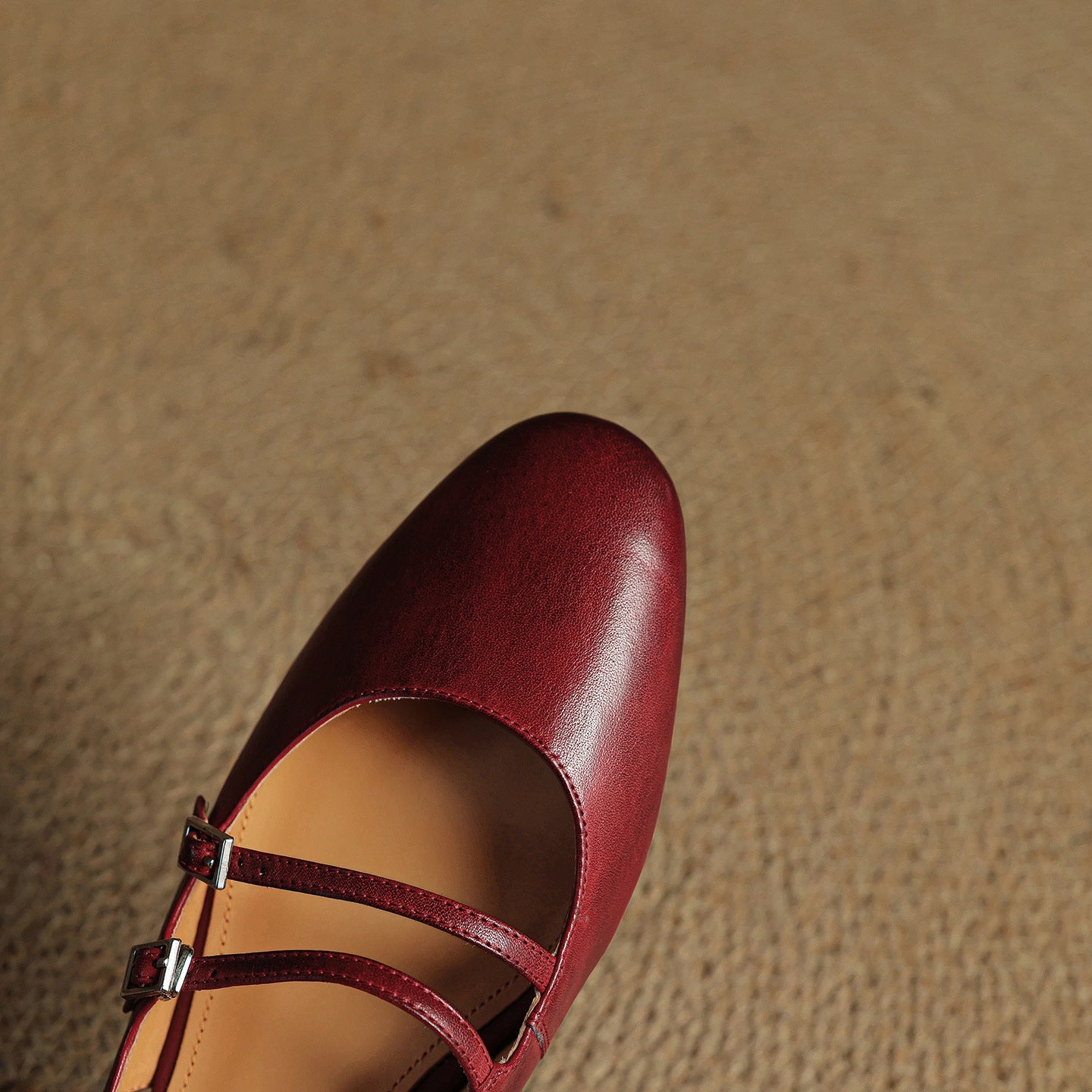Norvie Leather Slingback Mary Jane Flats