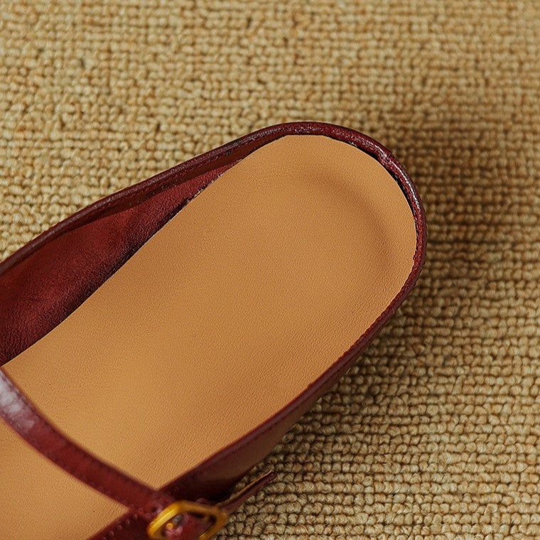 Celine Leather Strap Mules