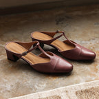 Rovell T-Bar Leather Mules