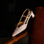 Serelle Leather Slingback Heels