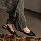 Vireya Slingback Leather Flats