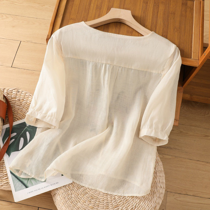 Embroidered Relaxed Blouse