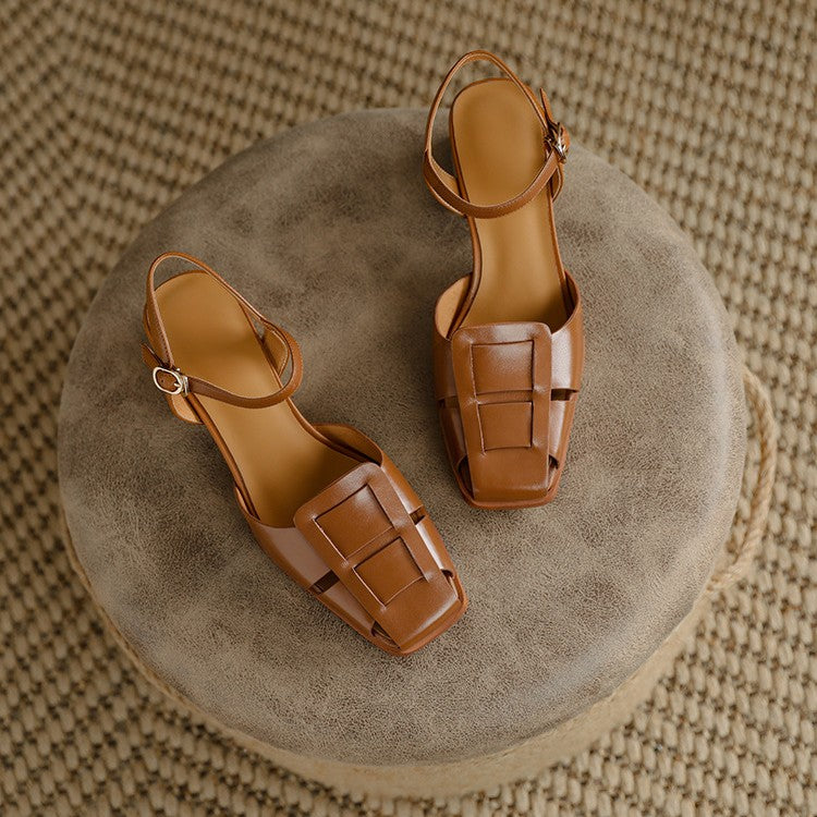Orlina Roman Leather Heels