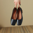 Norvyn Square Leather Pumps