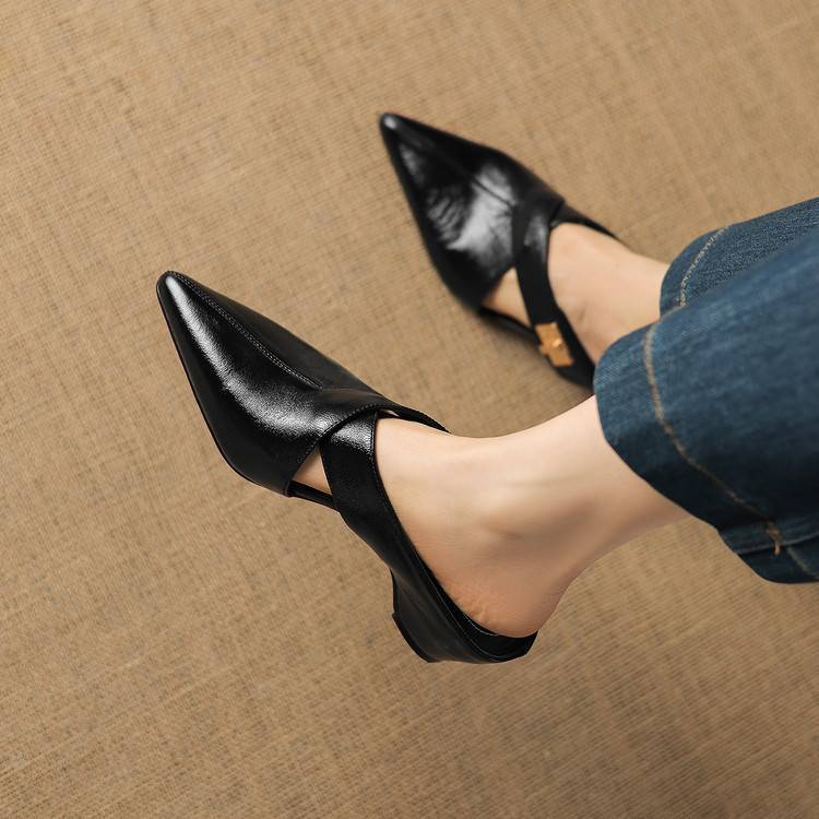 Aurel Leather Sculpt Mules