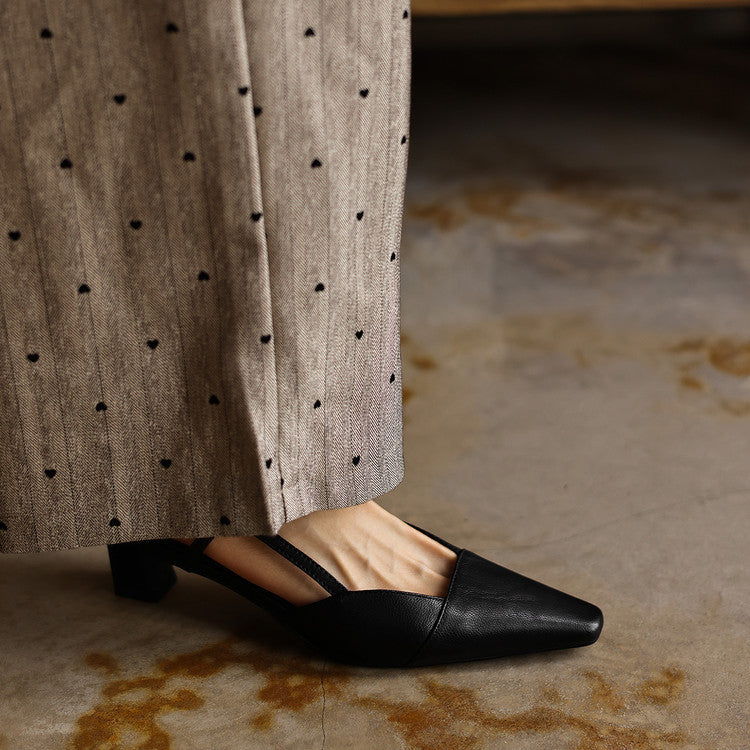 Serelle Leather Slingback Heels