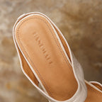 Amelie Square-Toe Leather Mules