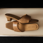 Noa Square-Toe Leather Mules