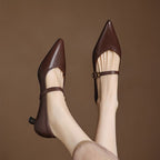 Eloria Leather Kitten Heels