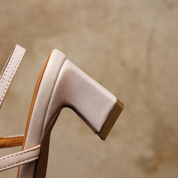 Serelle Leather Slingback Heels