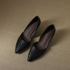 Serelle Woven Leather Heels