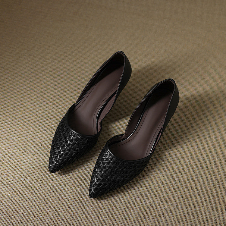Serelle Woven Leather Heels