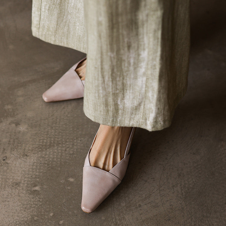 Serelle Leather Slingback Heels