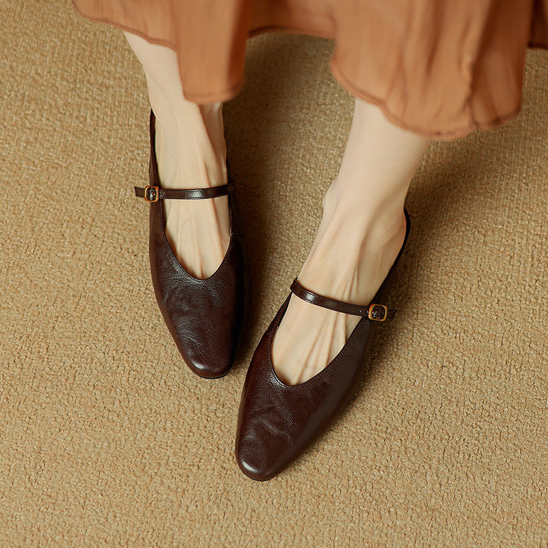 Celine Leather Strap Mules