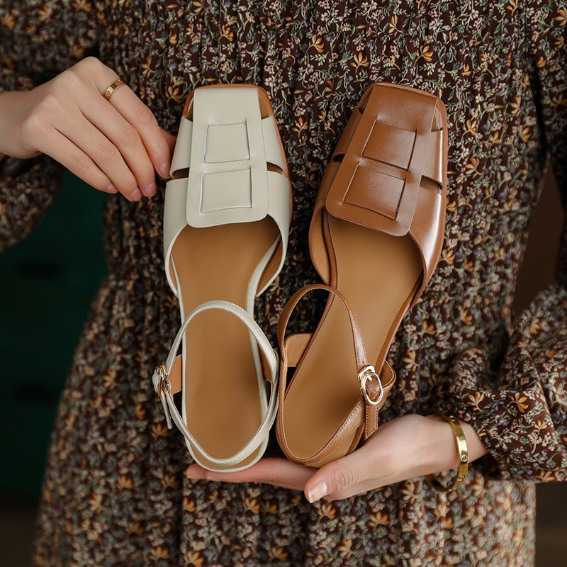 Orlina Roman Leather Heels