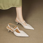 Aviel Pointed Leather Heels