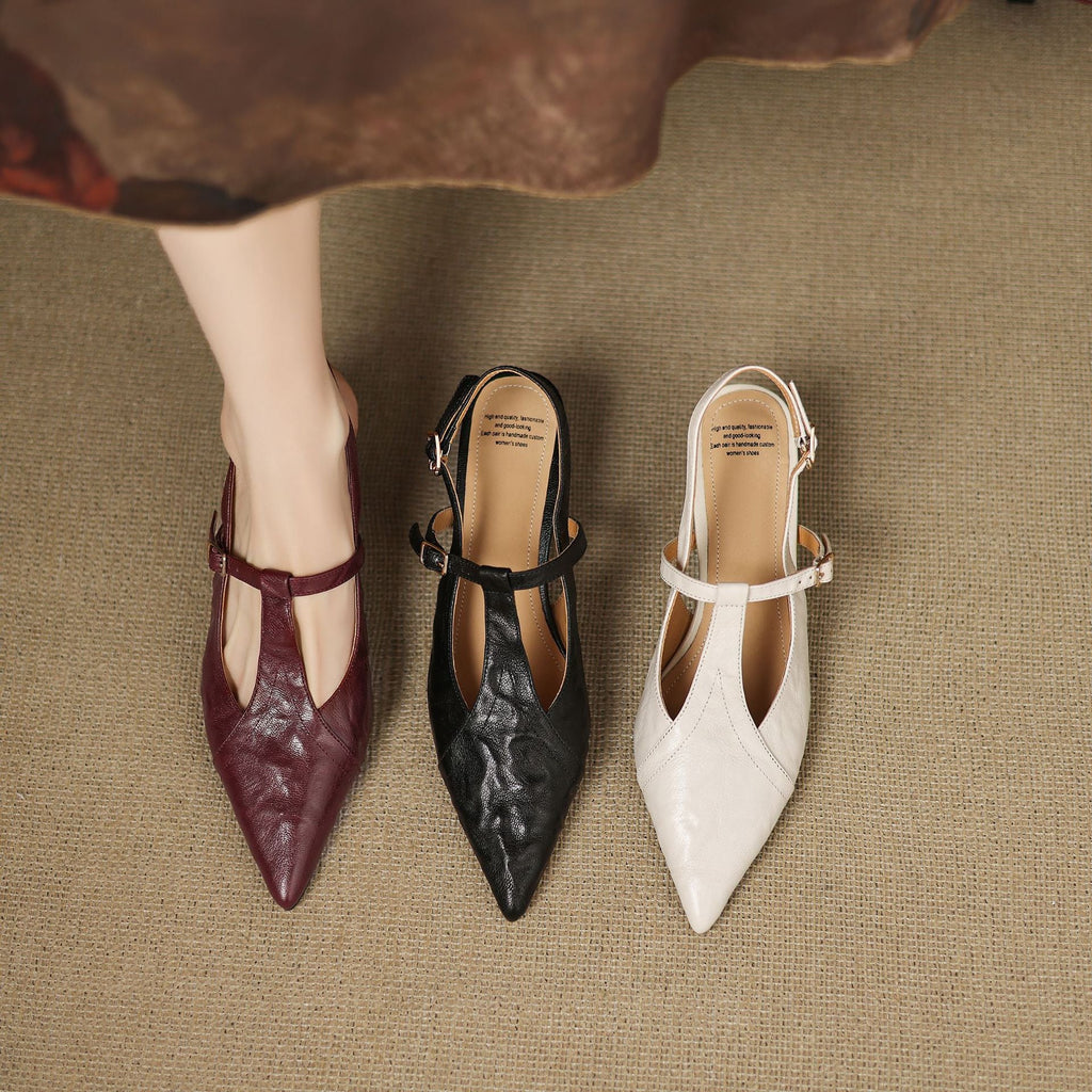 Aviel Pointed Leather Heels