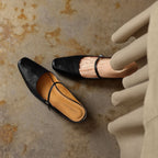 Sera Square-Toe Leather Mules