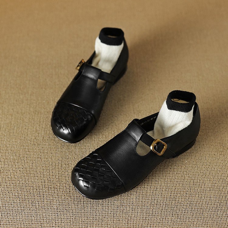 Velmora Woven Leather Loafers