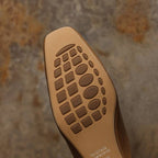 Elise Square-Toe Leather Mules