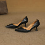 Loréne Curve Leather Heels