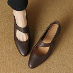 Caresa Leather Mary-Jane Heels