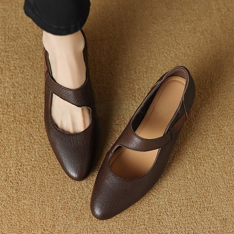 Caresa Leather Mary-Jane Heels
