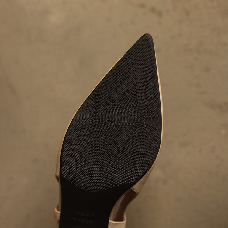 Cielle Leather Slingback Heels