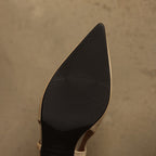 Cielle Leather Slingback Heels