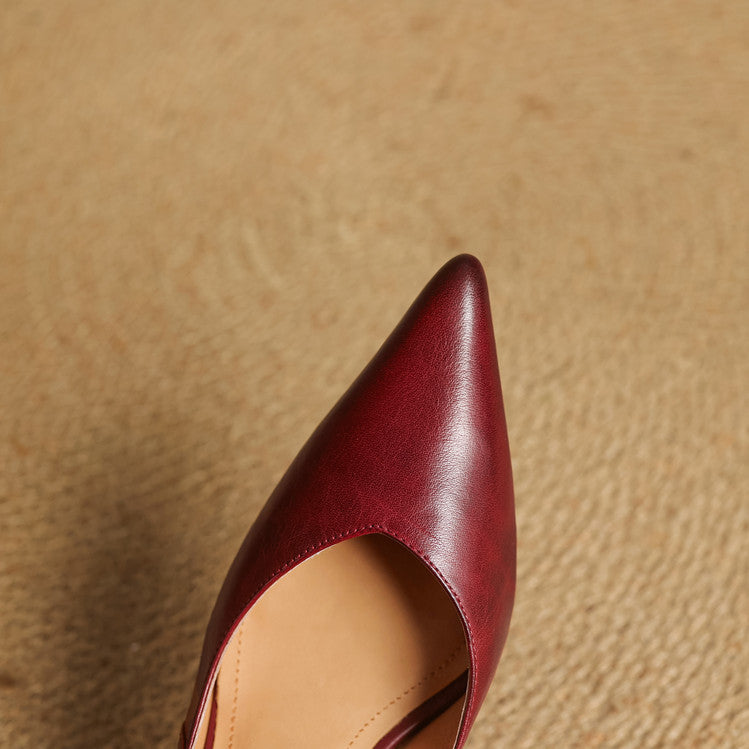 Aurel Slingback Leather Heels