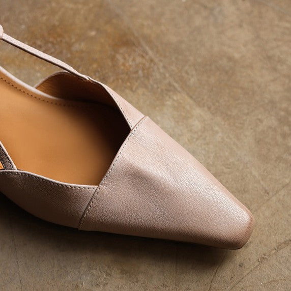 Serelle Leather Slingback Heels
