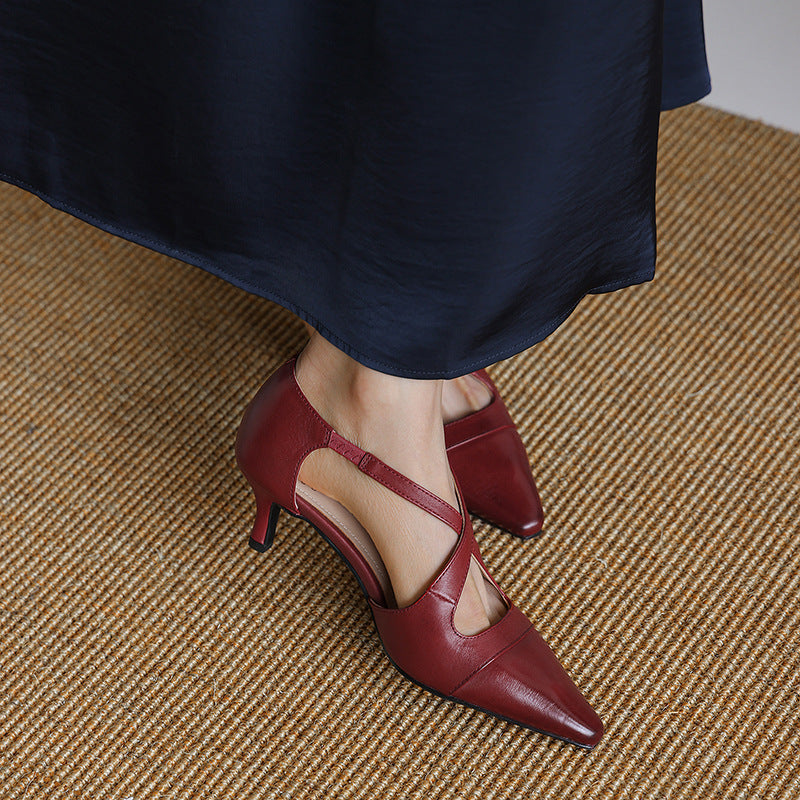 Celest Leather Mary-Jane Heels