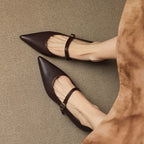 Veloria Lambskin Leather Mary Janes