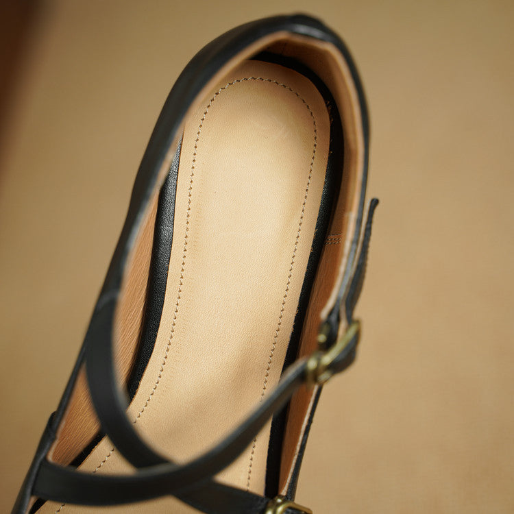Mira Mary-Jane Leather Heels