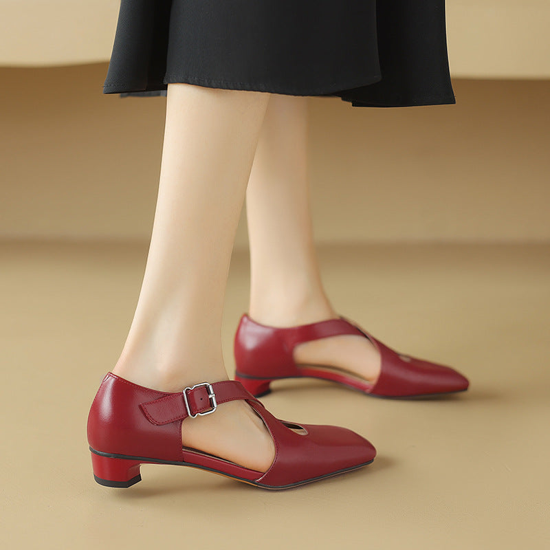 Celise D'Orsay Leather Heels