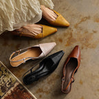 Serelle Leather Slingback Heels