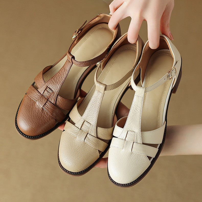 Lorin Roman Leather Heels