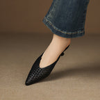 Velisse Woven Leather Heel Mules