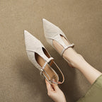 Aviel Pointed Leather Heels