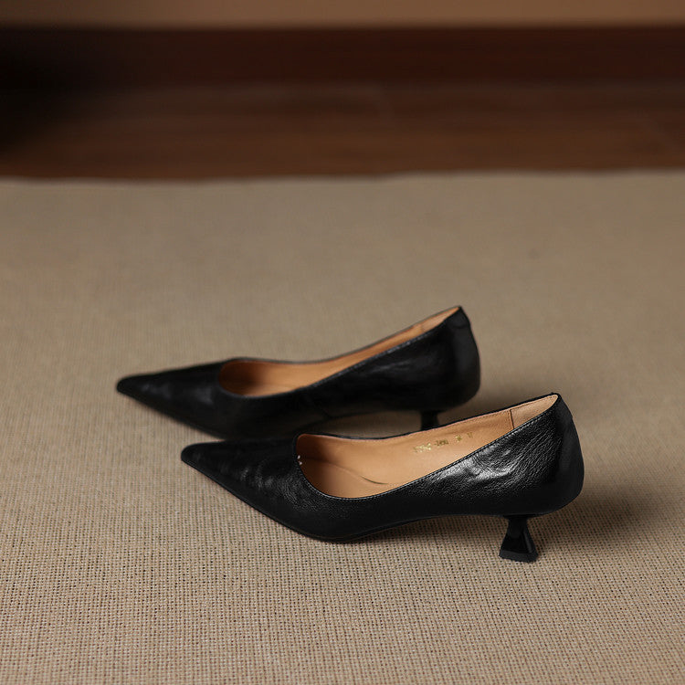 Verrine Leather Low Pumps