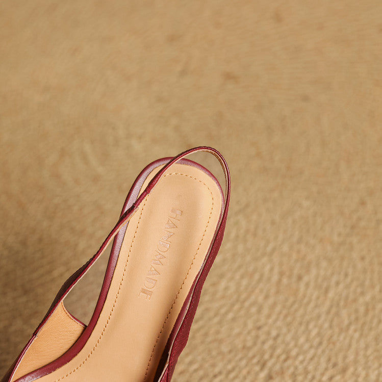 Aurel Slingback Leather Heels
