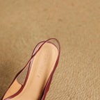 Aurel Slingback Leather Heels