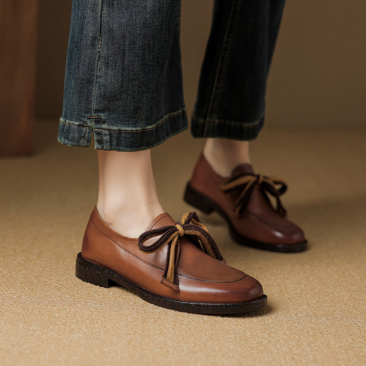 Caelen Bow Leather Loafers