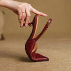 Aurel Slingback Leather Heels