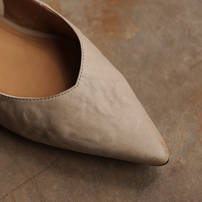 Vireya Slingback Leather Flats