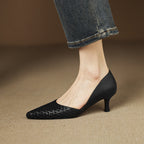 Serelle Woven Leather Heels