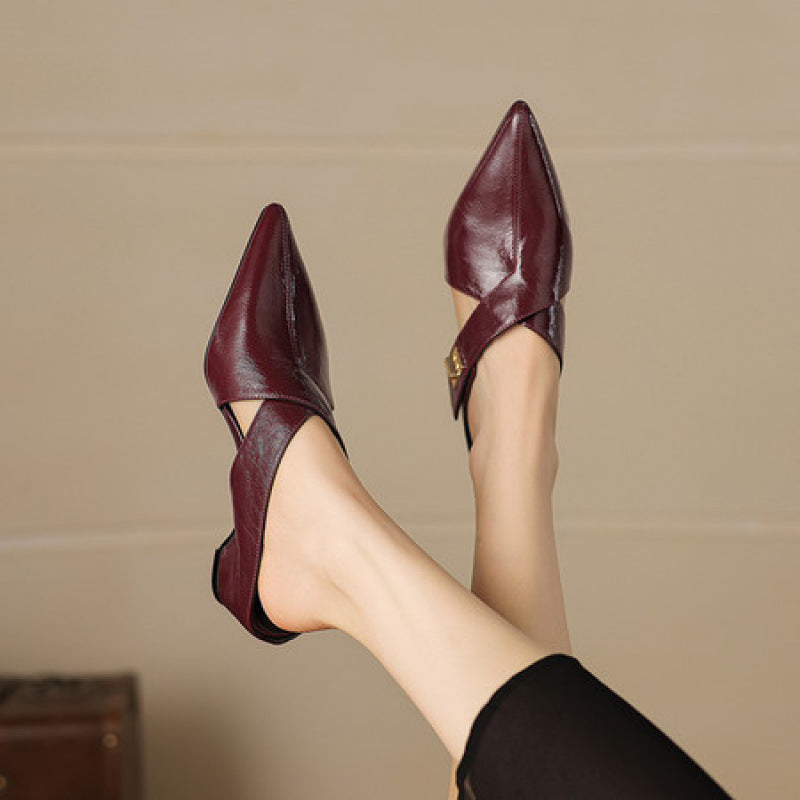 Aurel Leather Sculpt Mules