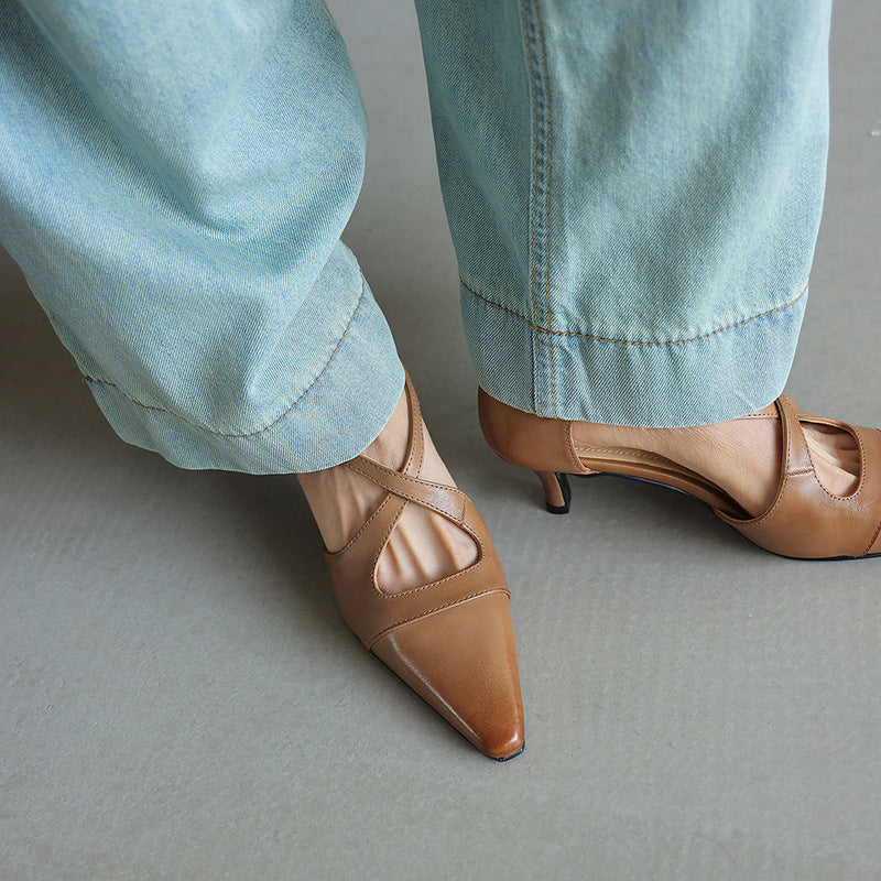 Celest Leather Mary-Jane Heels