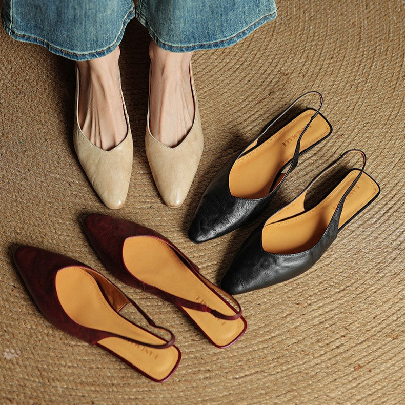 Eloura Slingback Leather Flats